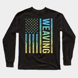 Gradient Flag 02 Weaving Weaver Long Sleeve T-Shirt